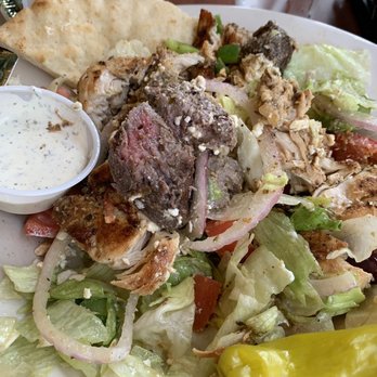 Mythos - Beef & Chicken Souvlaki Salad - Greek Near Me - Buffalo, New York