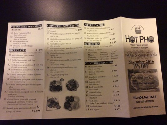 Menu photo 4 Hot Pho Restaurant Maple Ridge, BC