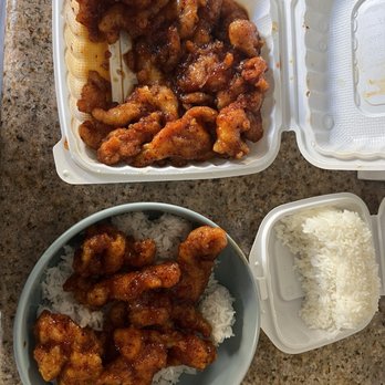 Spicy House - 48. General Tso's Chicken and a side of rice! Look at that serving size! Can't wait to have the leftovers!!! - Szechuan Near Me - San Diego, California Spicy House - 48. General Tso's Chicken and a side of rice! Look at that serving size! Can't wait to have the leftovers!!! - Szechuan Near Me - San Diego, California