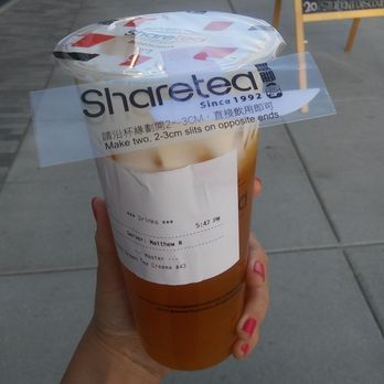 Sharetea - Mango Green Tea Creama - Bubble Tea Near Me - Arcadia, California
