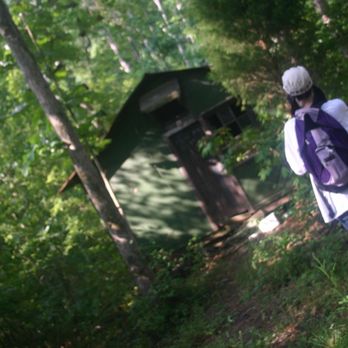 Camp McDowell - Friend outside one of the older cabins. - Community Service/Non-Profit Near Me - Nauvoo, Alabama