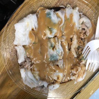 Joe's Steam Rice Roll - Pork steam roll with peanut sauce - Dim Sum Near Me - Flushing, New York