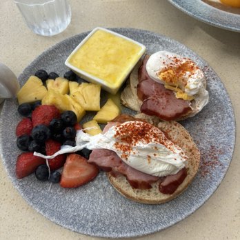 Deck. - Eggs Benedict - Hawaiian Near Me - Honolulu, Hawaii