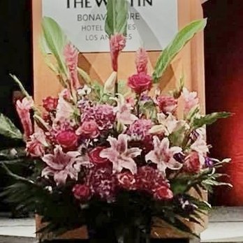 East West Florist - Podium flower arrangement - Florists Near Me - Los Angeles, California