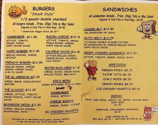 Menu photo 1 Happy Belly Burgers Oakridge, OR Menu photo 1 Happy Belly Burgers Oakridge, OR