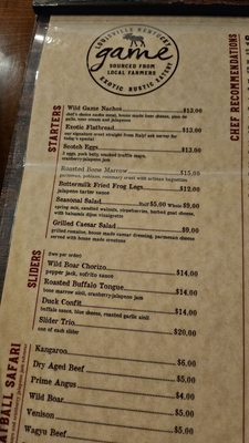 Menu photo 6 Game Louisville, KY Menu photo 6 Game Louisville, KY