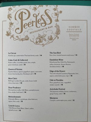 Menu photo 7 Peerless Restaurant & Bar Ashland, OR