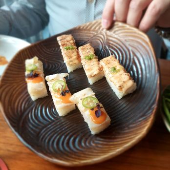 Minami Toronto - Yellow Tail Oshi and Ebi Oshi - Japanese Near Me - Toronto, Ontario Minami Toronto - Yellow Tail Oshi and Ebi Oshi - Japanese Near Me - Toronto, Ontario