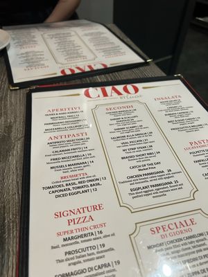 Menu photo 1 CIAO ITALIAN EATERY Fernandina Beach, FL Menu photo 1 CIAO ITALIAN EATERY Fernandina Beach, FL