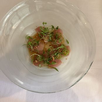 Michael Mina - Japanese Hamachi Crudo - New American Near Me - Las Vegas, Nevada