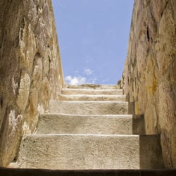 Dainzú - Salida del pasadizo.