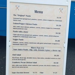 Yoopers Pasties - Yoopers' Menu...simple and satisfying!