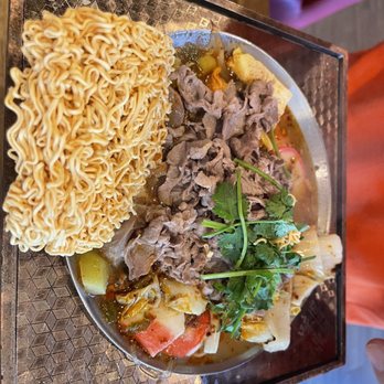 Tasty Pot - Lamb hot soup with extra instant noodles and udon - Taiwanese Near Me - Newark, California Tasty Pot - Lamb hot soup with extra instant noodles and udon - Taiwanese Near Me - Newark, California