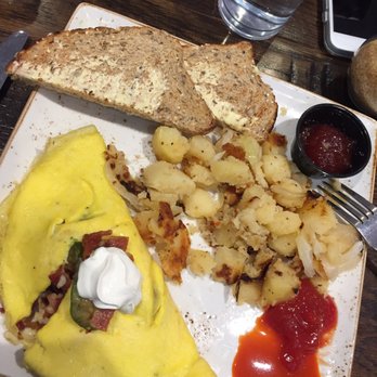 First Watch - Bacata omelette - eggs tasted microwaved and avocado was brown. The toast and hash browns were good! - Breakfast & Brunch Near Me - Villanova, Pennsylvania First Watch - Bacata omelette - eggs tasted microwaved and avocado was brown. The toast and hash browns were good! - Breakfast & Brunch Near Me - Villanova, Pennsylvania