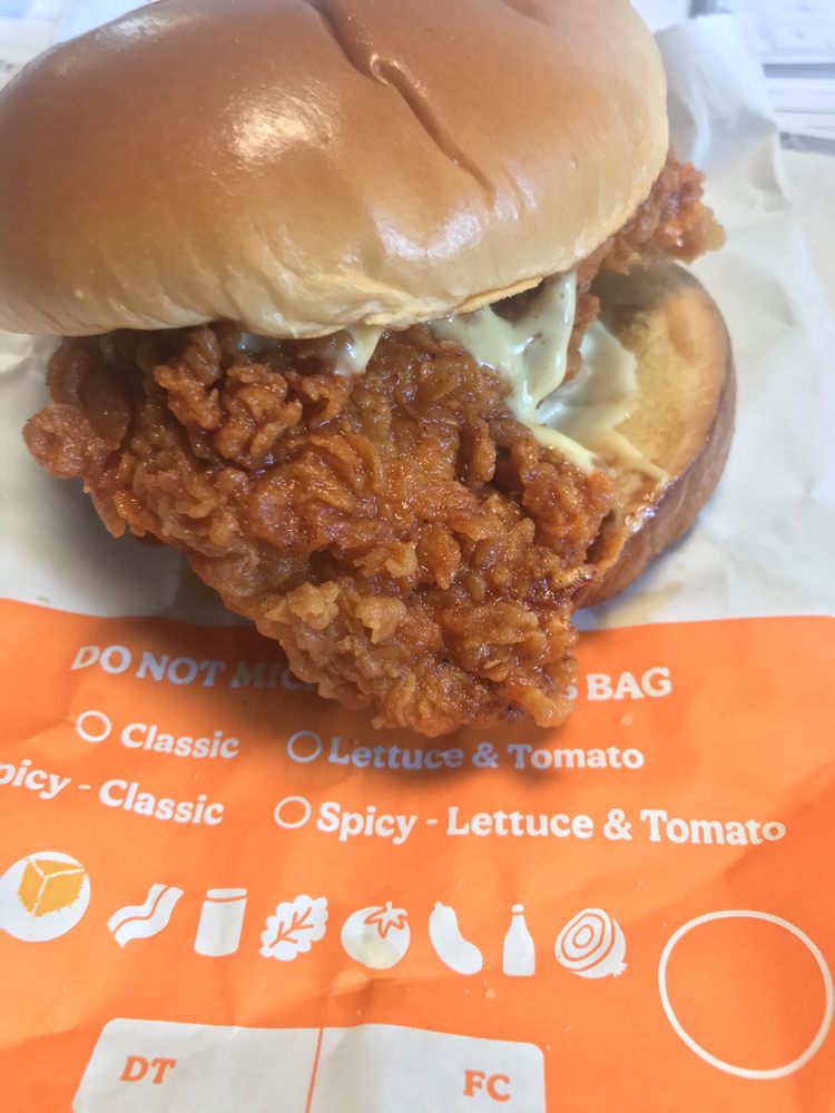 Hand Battered Spicy Crispy Chicken Sandwich Yelp