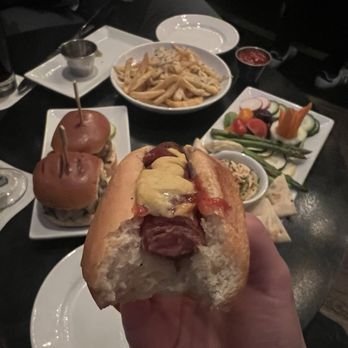 The Carousel Bar & Lounge - Hot dog, burger, fries and Vegetable Crudité - Lounges Near Me - New Orleans, Louisiana The Carousel Bar & Lounge - Hot dog, burger, fries and Vegetable Crudité - Lounges Near Me - New Orleans, Louisiana