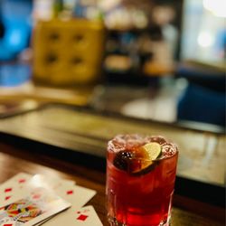 Burnt Barrel Whisky Bar - Dirty Shirley Temple and cribbage