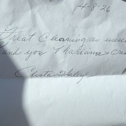 Super Clean 360 - Thank you note from one of our repeat clients