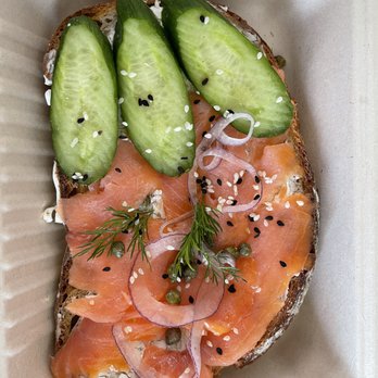 Republik Coffee - salmon & cucumbers toast - Coffee & Tea Near Me - Pasadena, California Republik Coffee - salmon & cucumbers toast - Coffee & Tea Near Me - Pasadena, California