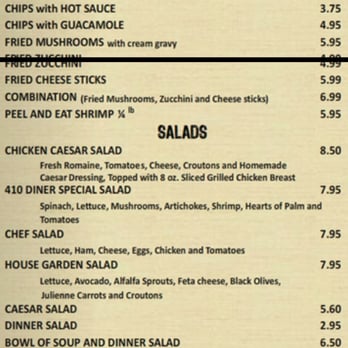410 Diner - Their menu. - Diners Near Me - San Antonio, Texas 410 Diner - Their menu. - Diners Near Me - San Antonio, Texas