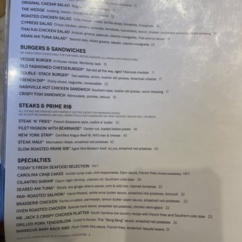 J. Alexander’s San Antonio La Cantera - Menú - New American Near Me - San Antonio, Texas