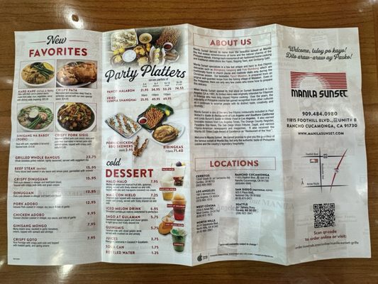 Menu photo 7 Manila Sunset Rancho Cucamonga, CA