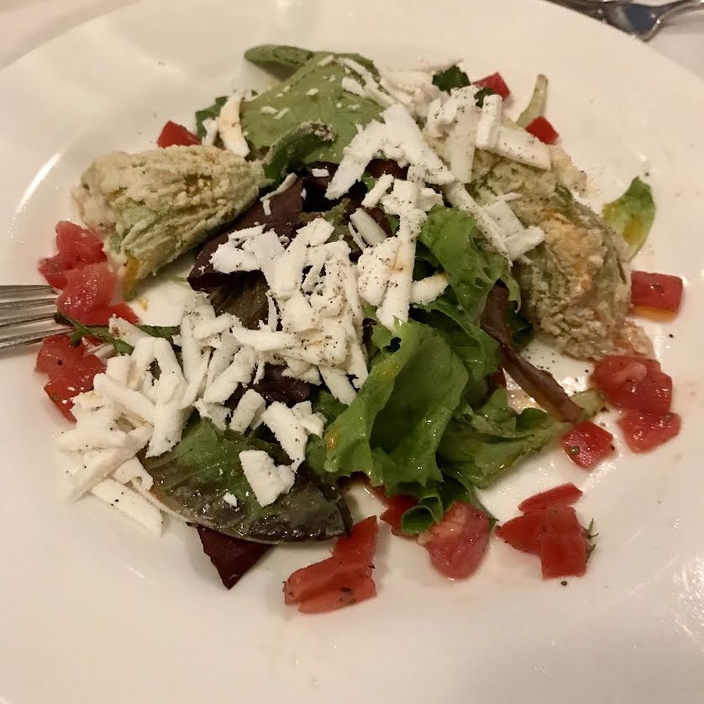 Dodici - Fiori di Zucca Della Valle - Zucchini Flowers stuffed w/ Prosciutto, Scallions & Mozzarella, Mesclun Greens, Lemon Citrus Vinaigrette - Italian Near Me - Rockville Centre, New York Dodici - Fiori di Zucca Della Valle - Zucchini Flowers stuffed w/ Prosciutto, Scallions & Mozzarella, Mesclun Greens, Lemon Citrus Vinaigrette - Italian Near Me - Rockville Centre, New York