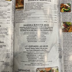 El Azteca Mexican Restaurant - Menu as of 2/2023