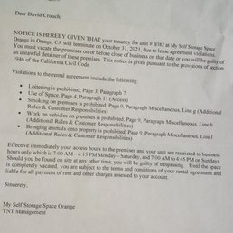 This is my eviction notice. Was it necessary. We will find out if it was.