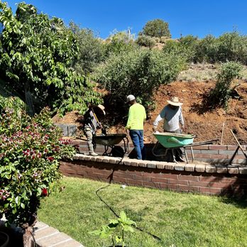 LeafStone Landscaping - Building an upper retaining wall... - Landscape Architects or Designers Near Me