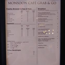 Monsoon Cafe - Menu. There are still the regular menu items that arent on here you can still order.