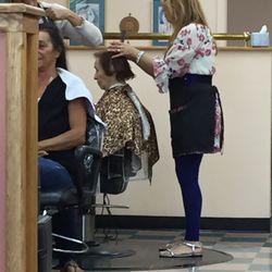 Precision 6 Cuts & Perms - Getting her hair did.