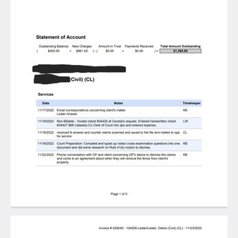 King Law - I spoke with someone in their billing dept on 11/17 and i was billed as though i spoke to the attorney. I did not but was charged extra - Criminal Defense Law Near Me - Hickory, North Carolina