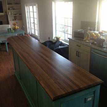 The Countertop Company - Another one of our butcherblock projects...Love the contrast with the green cabinets - Countertop Installation Near Me - Escondido, California The Countertop Company - Another one of our butcherblock projects...Love the contrast with the green cabinets - Countertop Installation Near Me - Escondido, California