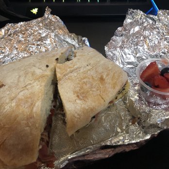 Rail Side Cafe - Prosciutto Panini with a "side of fresh fruit" - Coffee & Tea Near Me - San Dimas, California