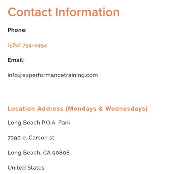 S2Performance - Contact info pulled off their website - Fitness & Instruction Near Me - Long Beach, California S2Performance - Contact info pulled off their website - Fitness & Instruction Near Me - Long Beach, California