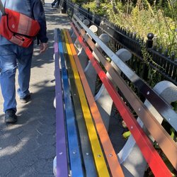 The Esplanade - Rainbow bench on The Esplanade