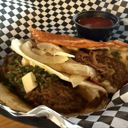 Barbacoa & Queso Birra tacos