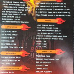 VB BBQ Factory - Menu