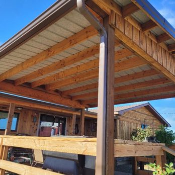 All City Guttering - Back deck downspout - Gutter Services Near Me - Dallas, Oregon All City Guttering - Back deck downspout - Gutter Services Near Me - Dallas, Oregon
