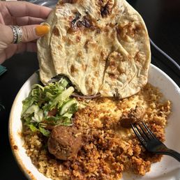 Lamb bowl and Plain Naan