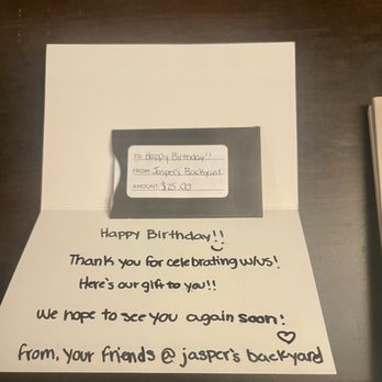 Jasper's Backyard - Gift Card - Sports Bars Near Me - Conshohocken, Pennsylvania