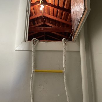 Pro Attic Restoration Inc - Ladder into attic...rolls into the attic for storage - Insulation Installation Near Me