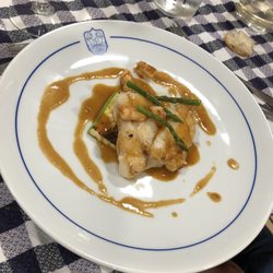 Chef Ben - Cod and shrimp for the main course.