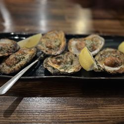 Harold & Belle's - Half dozen charbroiled oysters