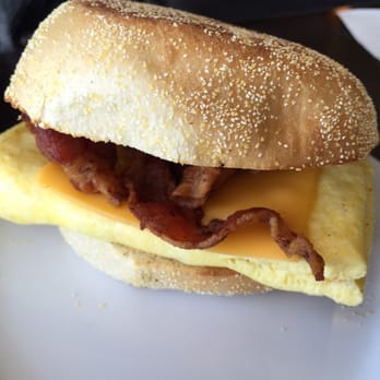 Scratch Bakery Cafe - Bacon egg and cheese breakfast muffin - Cafes Near Me - Laguna Hills, California