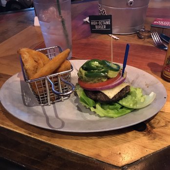Ford's Garage Wesley Chapel - The high octane burger (lettuce bun) - Burgers Near Me - Lutz, Florida Ford's Garage Wesley Chapel - The high octane burger (lettuce bun) - Burgers Near Me - Lutz, Florida