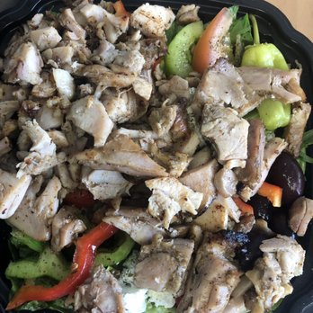 Pita Pitaki - Large salad with chicken - Greek Near Me - Long Beach, California Pita Pitaki - Large salad with chicken - Greek Near Me - Long Beach, California