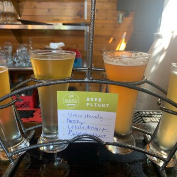 Nano Brew Cleveland - My flight. The lemon shandy is a must try! - Brewpubs Near Me - Cleveland, Ohio Nano Brew Cleveland - My flight. The lemon shandy is a must try! - Brewpubs Near Me - Cleveland, Ohio