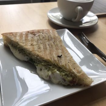 Fresh Flours - Mozzarella, tomatoes and pesto panini - Bakeries Near Me - Seattle, Washington Fresh Flours - Mozzarella, tomatoes and pesto panini - Bakeries Near Me - Seattle, Washington
